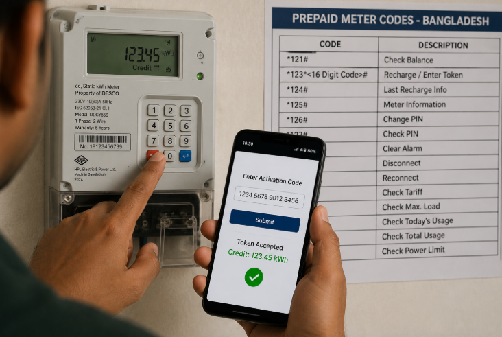 Bangladesh Prepaid Meter Codes